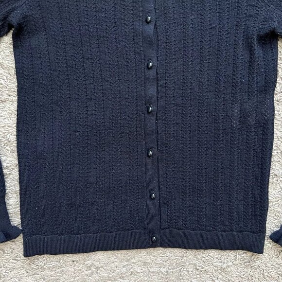 La Maille Sezane Sweater Cardigan Women's Merino Wool Blue - Picture 7 of 11